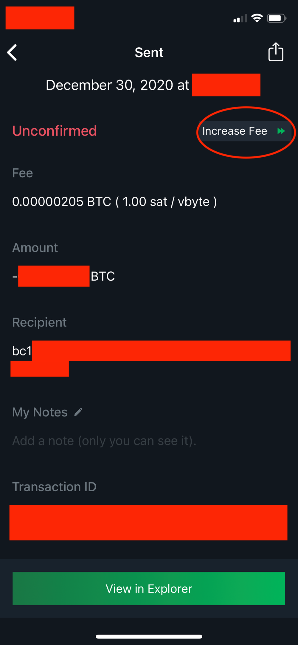 btc transaction stuck on 1 confirmation