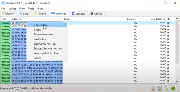 adding bitcoin address to distribution lists